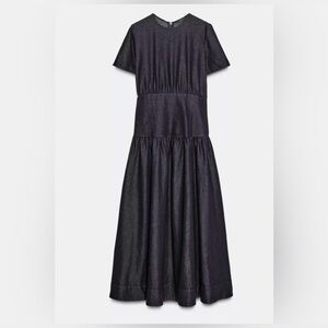 Zara ZW Collection Denim Maxi Dress NWT Size S